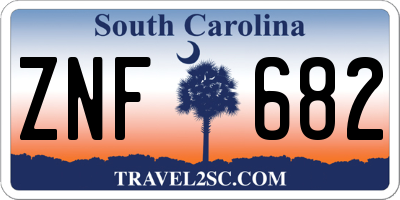 SC license plate ZNF682