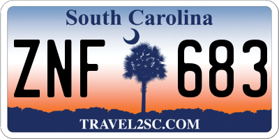 SC license plate ZNF683