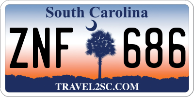 SC license plate ZNF686