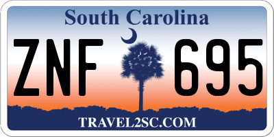 SC license plate ZNF695