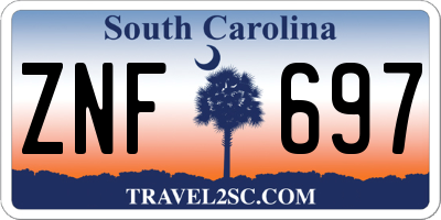 SC license plate ZNF697