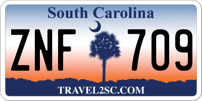 SC license plate ZNF709