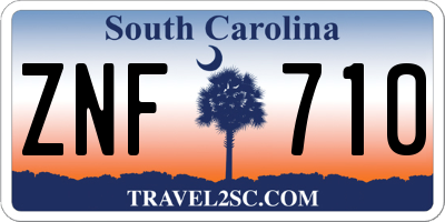 SC license plate ZNF710