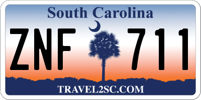 SC license plate ZNF711