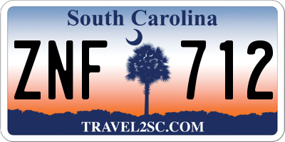SC license plate ZNF712