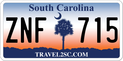 SC license plate ZNF715