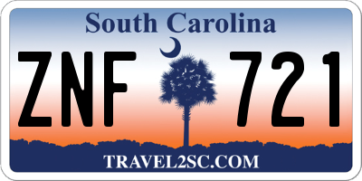 SC license plate ZNF721