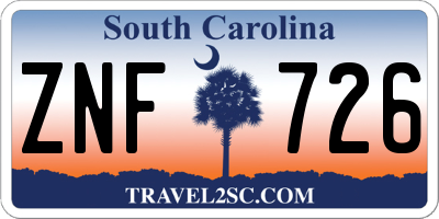 SC license plate ZNF726