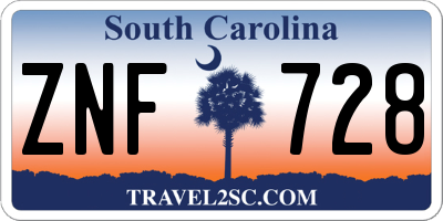SC license plate ZNF728