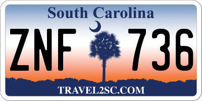SC license plate ZNF736
