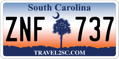 SC license plate ZNF737