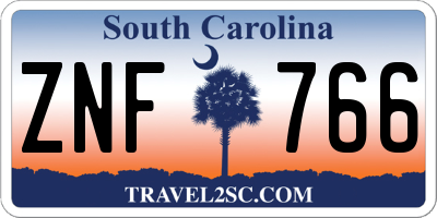 SC license plate ZNF766