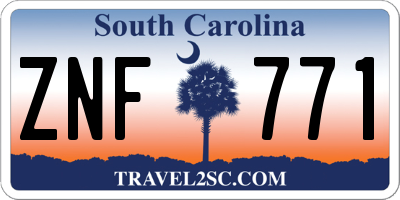 SC license plate ZNF771