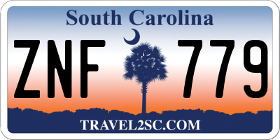 SC license plate ZNF779