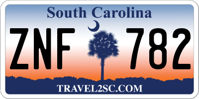 SC license plate ZNF782