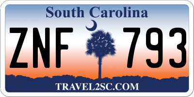 SC license plate ZNF793