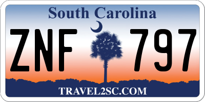 SC license plate ZNF797