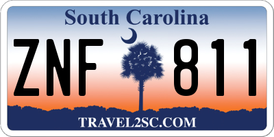 SC license plate ZNF811
