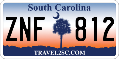 SC license plate ZNF812