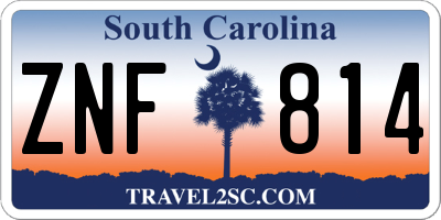 SC license plate ZNF814