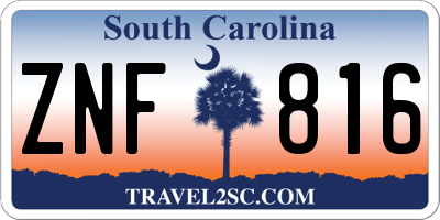 SC license plate ZNF816
