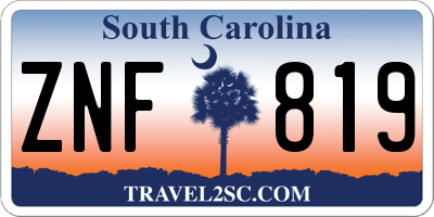 SC license plate ZNF819
