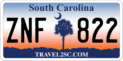 SC license plate ZNF822