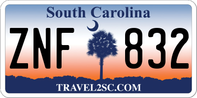 SC license plate ZNF832
