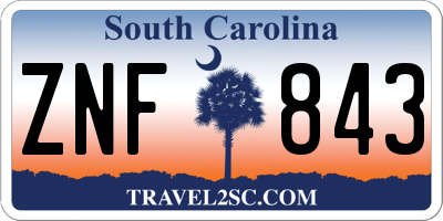 SC license plate ZNF843