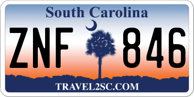 SC license plate ZNF846