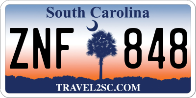 SC license plate ZNF848