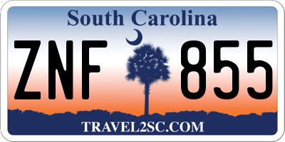 SC license plate ZNF855