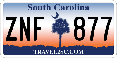 SC license plate ZNF877