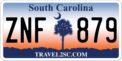 SC license plate ZNF879