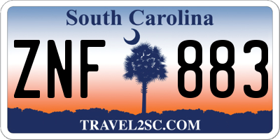 SC license plate ZNF883