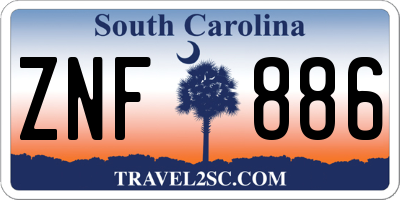 SC license plate ZNF886