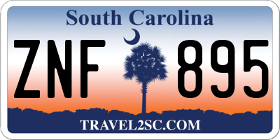 SC license plate ZNF895