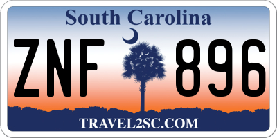 SC license plate ZNF896