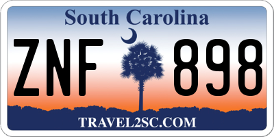 SC license plate ZNF898