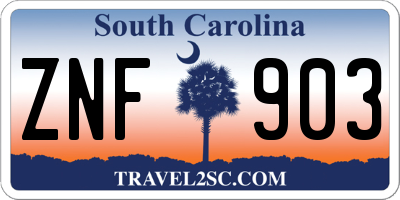 SC license plate ZNF903