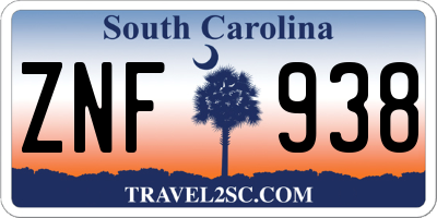 SC license plate ZNF938