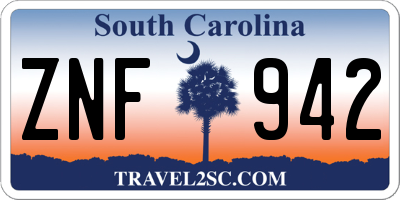 SC license plate ZNF942