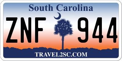 SC license plate ZNF944