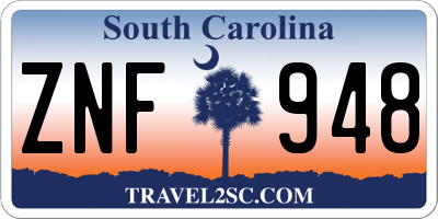SC license plate ZNF948