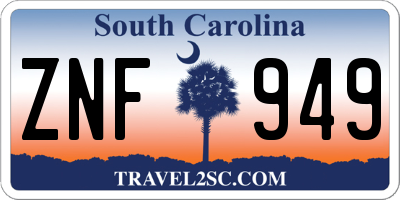 SC license plate ZNF949