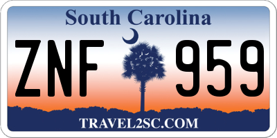 SC license plate ZNF959