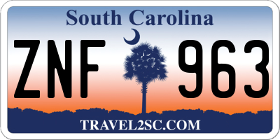 SC license plate ZNF963