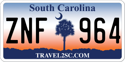 SC license plate ZNF964