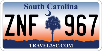SC license plate ZNF967
