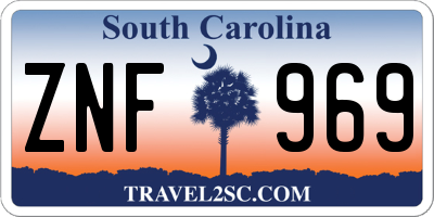 SC license plate ZNF969